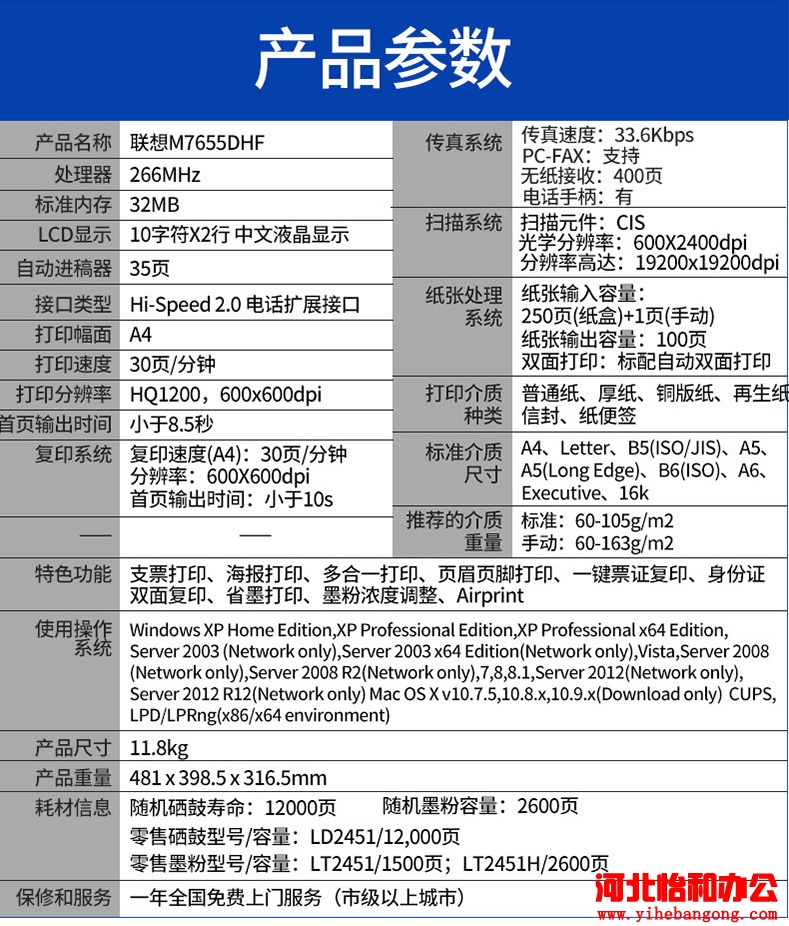 联想m7655dhf无法开机