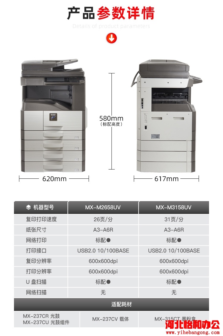 夏普MX-M2658UV显示请放入载体组件